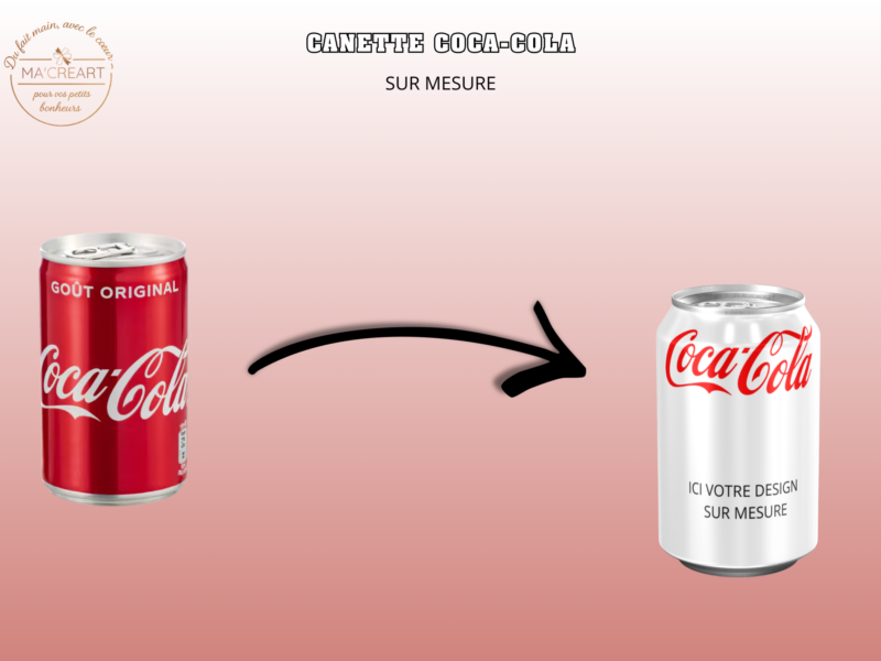 Canette Coca-Cola personnalisable sur mesure pour anniversaire ou événement, habillage personnalisé avec thème et prénom