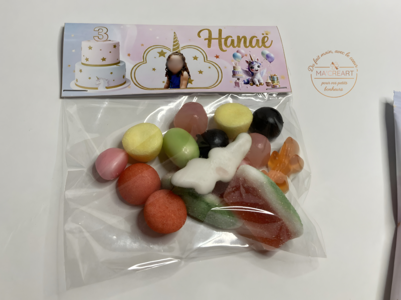 sachet de bonbon sur mesure
