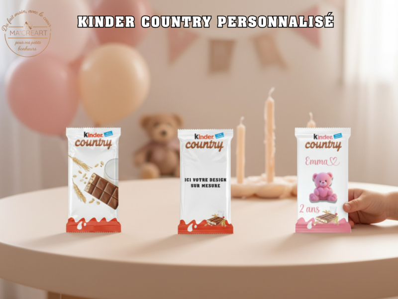 kinder country personnalisés